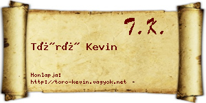 Törő Kevin névjegykártya
